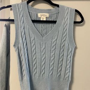cropped sweater vest